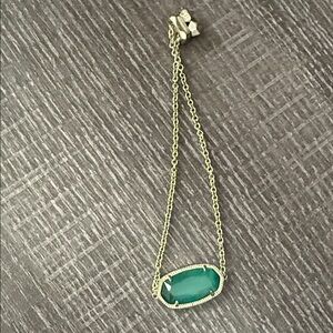 Kendra Scott Adjustable Emerald/Gold Bracelet